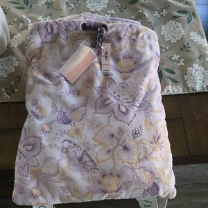 Victoria's Secret Purple and Yellow Floral Towel